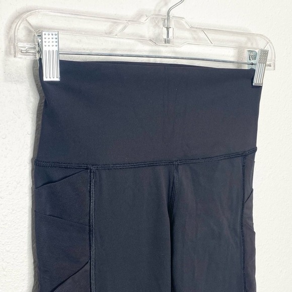 Lululemon Rise and Flow Mesh Criss Cross Leggings *Full-On Luxtreme* In Black 4 - Picture 6 of 9